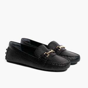 Driving Loafer | Black & Gold